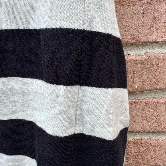 Striped Black and White Kids Dress - Picture 6 of 7